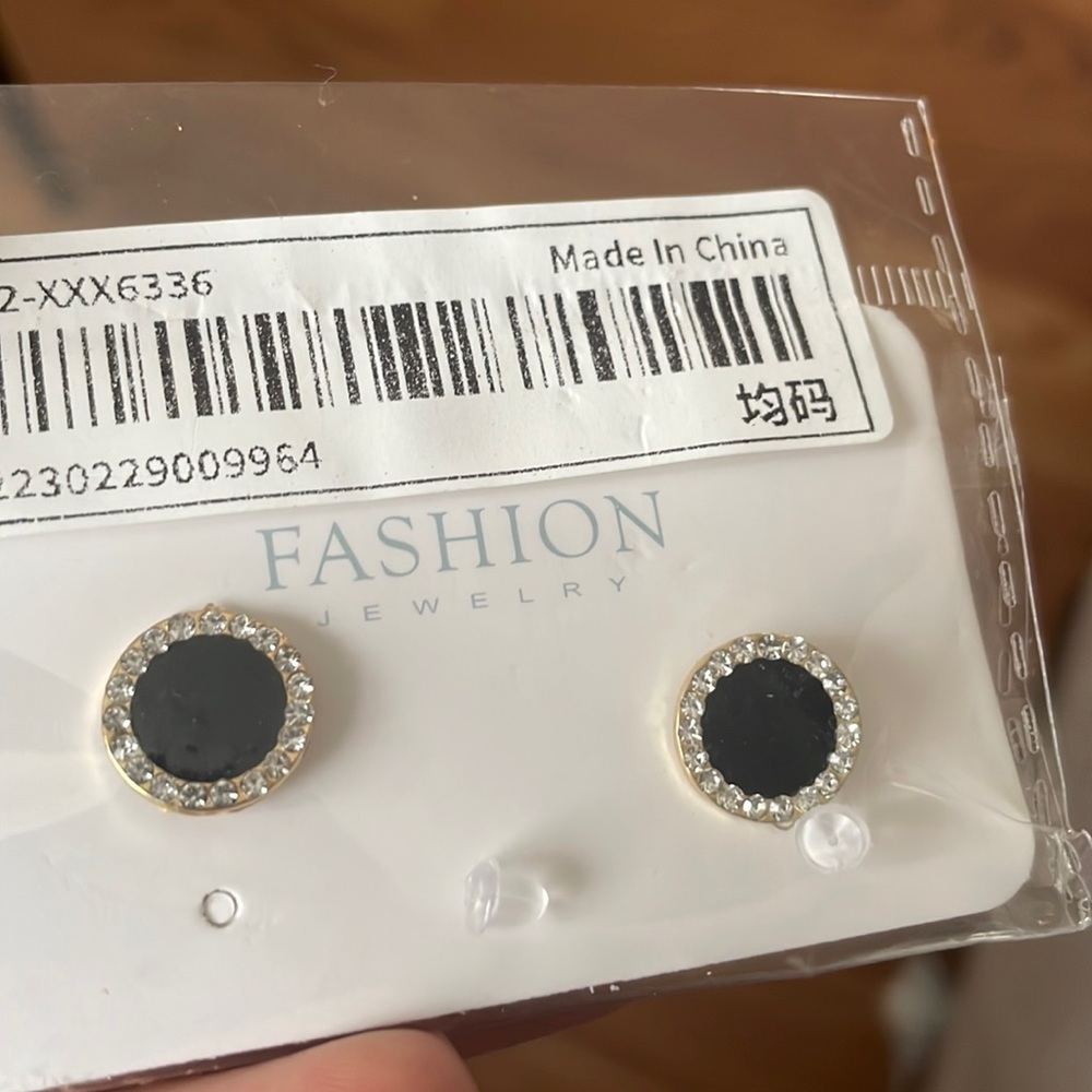 1 Pair Rhinestone Geometric Stud Earrings